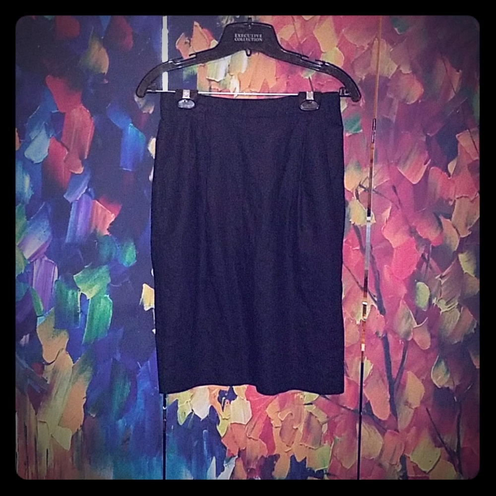 Talbot black linen skirt size 8